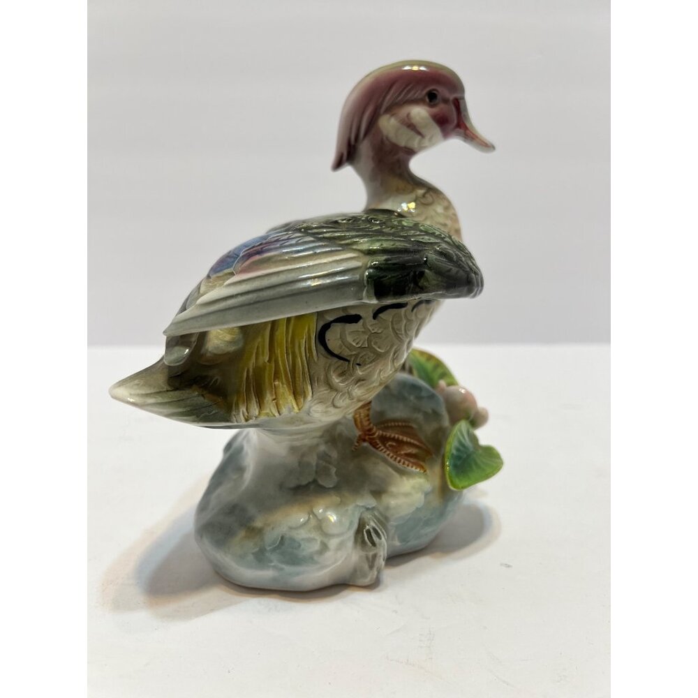 Porcelain Wood Duck Figurine Bird Collection by JSC Model 183 Shafford Japan VTG - Picture 5 of 16
